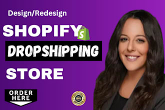 design revamp develop shopify dropshipping store seo sales marketing