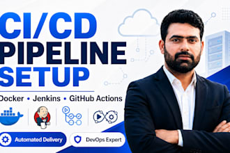 set up cicd pipeline with jenkins, github actions and docker