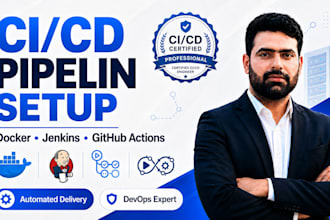 set up cicd pipeline with jenkins, github actions and docker