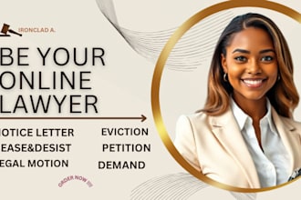 be your online lawyer draft notice letter eviction letter demand cease desist