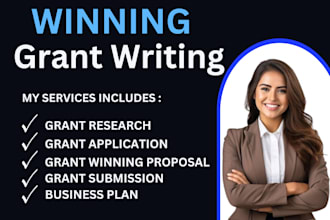 grant writing and submission, proposal, research, application, business plan