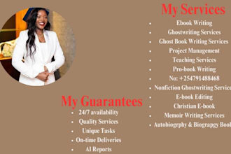 ghostwrite 30k words of your book and ebook