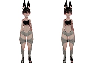 do custom 3d vrc vtuber anime avatar, 3d vrc furry nsfw avatar character model