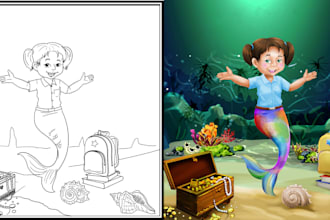 illustrate children storybook illustration, children book