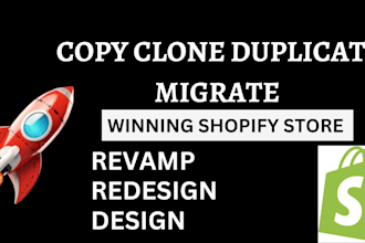 clone copy redesign duplicate revamp design shopify store shopify website wix