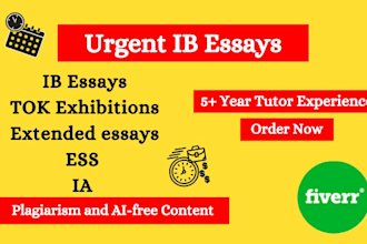 tutor for urgent and professional ib essays, extended essay, ias and exhibitions