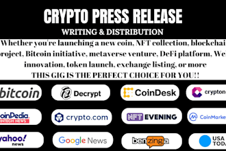 do crypto press release writing promotion distribution to premium crypto sites