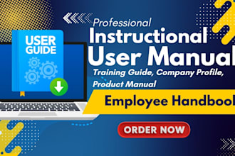 write and design instructional manual guide product  manual user guide training