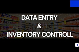 be your data entry operator and inventory controller
