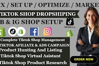 setup tiktok shop tiktok dropshipping tiktok ads manager tiktok marketing