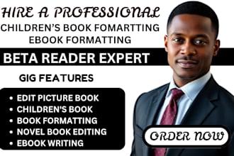 edit picture book, children book as book editor, book formatting