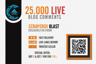 make 25000 live blog comments with scrapebox, get huge link juice