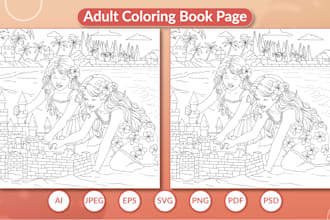 draw hidden object and spot the difference picture for your amazon KDP