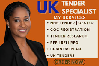 win UK tenders  nhs, cqc, domiciliary care, business plan, rfp, rfq, ofsted