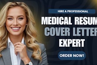 upgrade and write healthcare, nurse, doctor, medical resume and cover letter