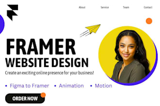build framer website, framer landing page, figma to framer design