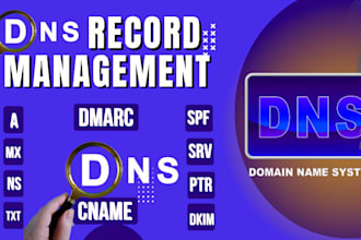 set up or fix dns records, cname, mx, txt, dkim, spf, dmarc, gsuite , m365