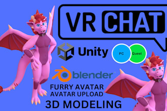 create a furry custom avatar 3d model vtuber blender rigging