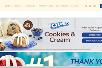 design bakery restaurant food catering baking landing page bakery food website