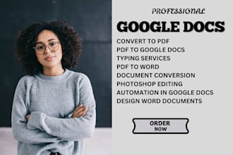 convert PDF to word google docs automate sheets forms powerpoint typing