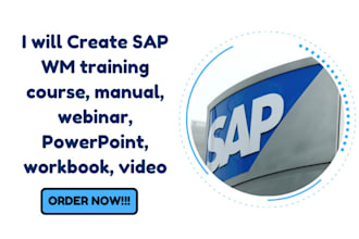 create sap wm training course, manual, webinar, powerpoint, workbook, video