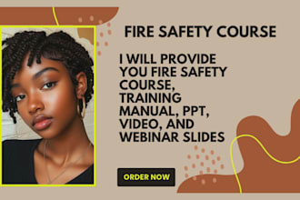 create online fire safety training course, powerpoint video course and webinar