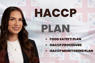 draft full haccp or food safety plan, haccp procedures and haccp monitoring form