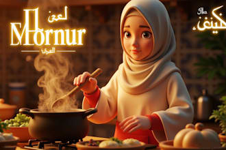illustrate islamic muslim book, arabic novel book, book cover of your story