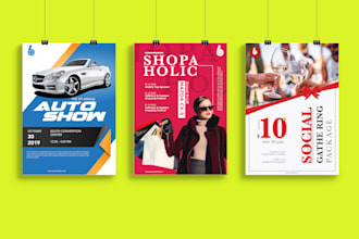 design simple and clean poster for your business