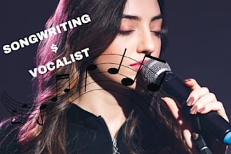be your female movie background vocalist, songwriter in video game or short film