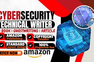 write cybersecurity ebook, devops, artificial intelligence ebooks and articles