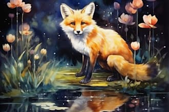 illustrate children story book illustration watercolor