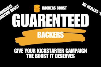 provide guaranteed backers for your kickstarter with no percentage fees