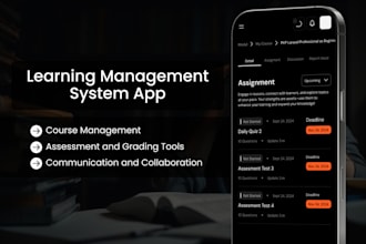 develop a custom learning management system app like google classroom and moodle