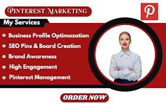 do pinterest marketing with SEO pin and be your account manager
