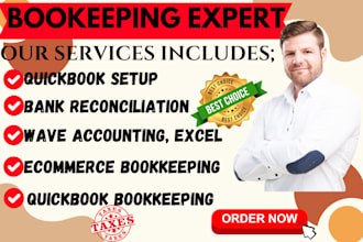 do accurate bookkeeping services in quickbooks, xero, wave, and excel