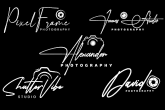 design unique photography, signature, handwritten logo