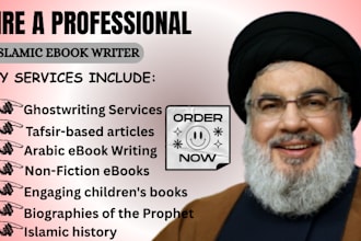 write islamic ebook, story biography, quran related articles, and childrens book