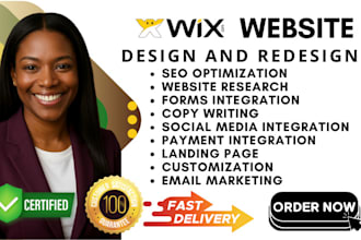 design wix landing page, wix custom website development redesign wix website seo