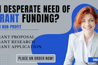 do grant research, grant proposal writing, grant application and business plan,
