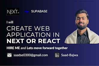 build an optimize nextjs react web app with supabase
