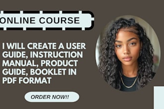 create a user guide, instruction manual, product guide, booklet in PDF format