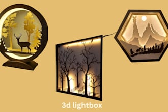 model 3d lightbox, wall decor, keychain, medal award, lithophones for 3d print
