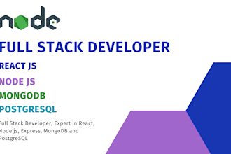 develop full stack websites using react, node, mongodb, sql