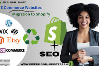 migrate wix, wordpress, bigcommerce, squarespace, magento store to shopify store