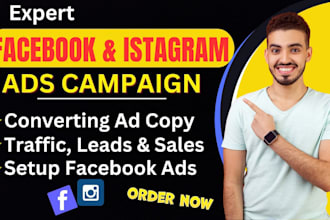 do expert facebook ads campaign, marketing,meta ads, fb and instagram ads manage