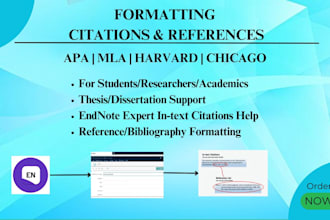 do citations and references using endnote in apa chicago mla and harvard style