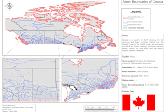 do mapping and cartography using gis data for any country