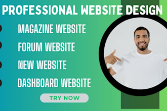 design magazine, forum, news, and dashboard websites in wordpress or wix
