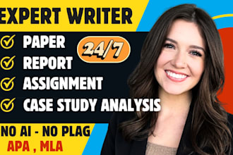 write assignment, case study analysis, apa paper, report and research